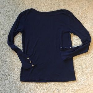 Navy GAP boatneck shirt size large